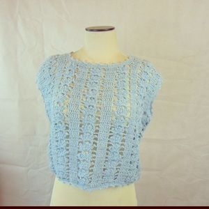 Sky Blue Crotchet Top
